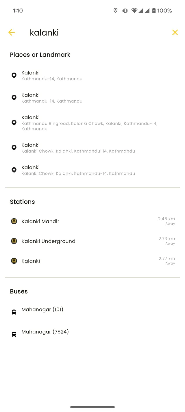 KTM Public Transport - Screen 3