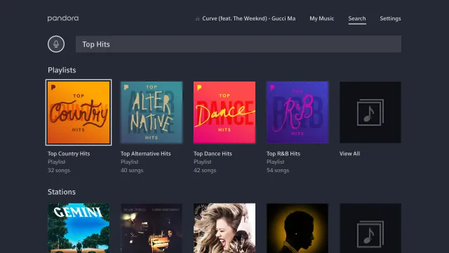 Pandora Music for TV - Screen 3