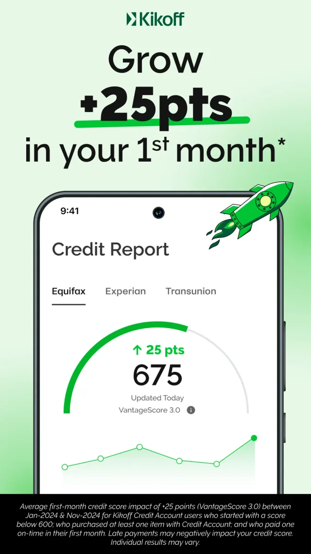 Kikoff - Build Credit Quickly - Screen 1