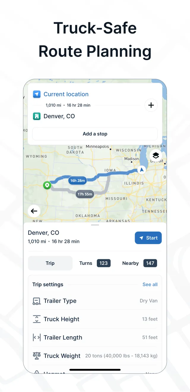 TruckMap - Truck GPS Routes - Screen 2