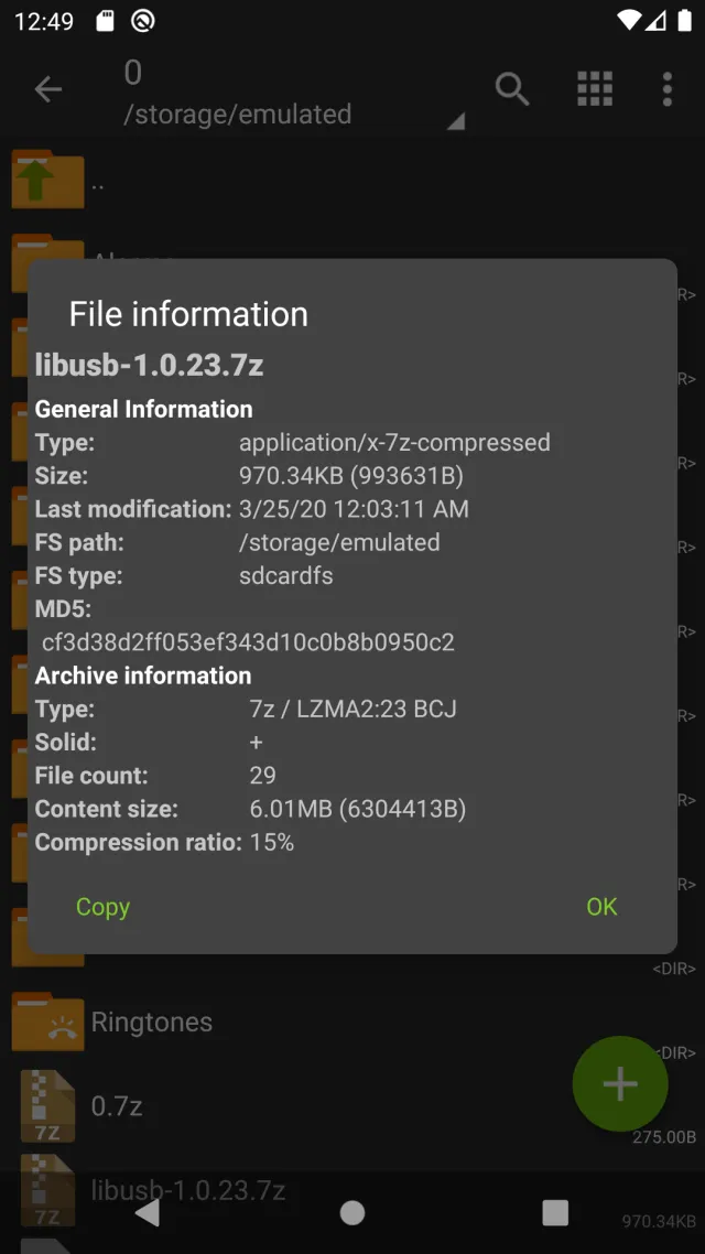ZArchiver - Screen 6
