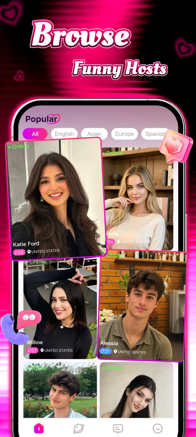Mmm - Social Video Chat - Screen 2