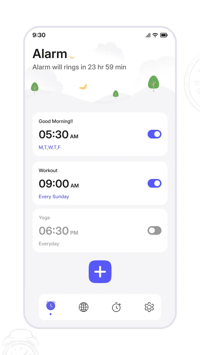 Alarm Clock - Screen 1