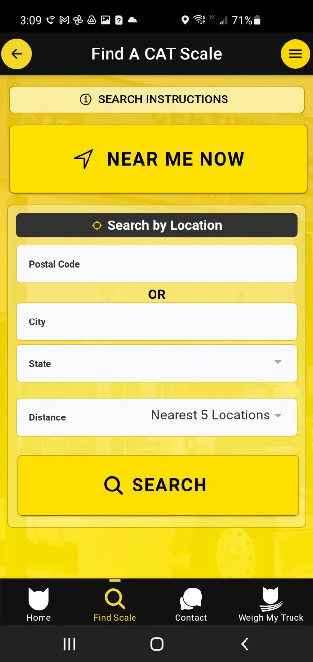 CAT Scale Locator - Screen 3