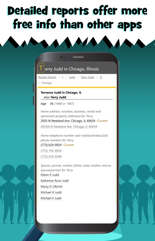 Super Search People Finder App - Screen 1