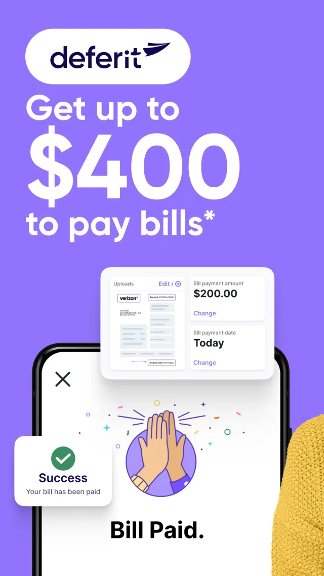 Deferit: Split Bills, Pay in 4 - Screen 1