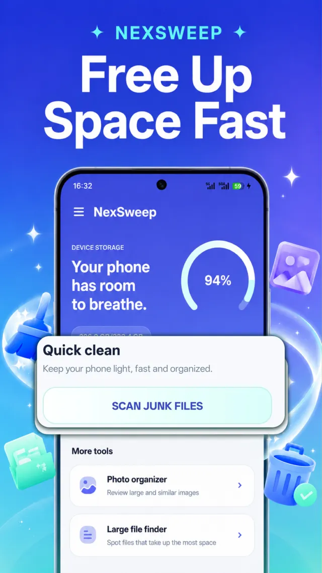 NexSweep - Screen 1