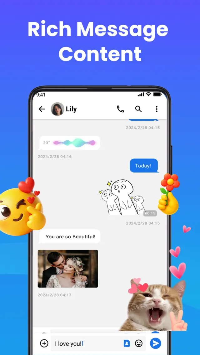 Messages: Text SMS Home App - Screen 2