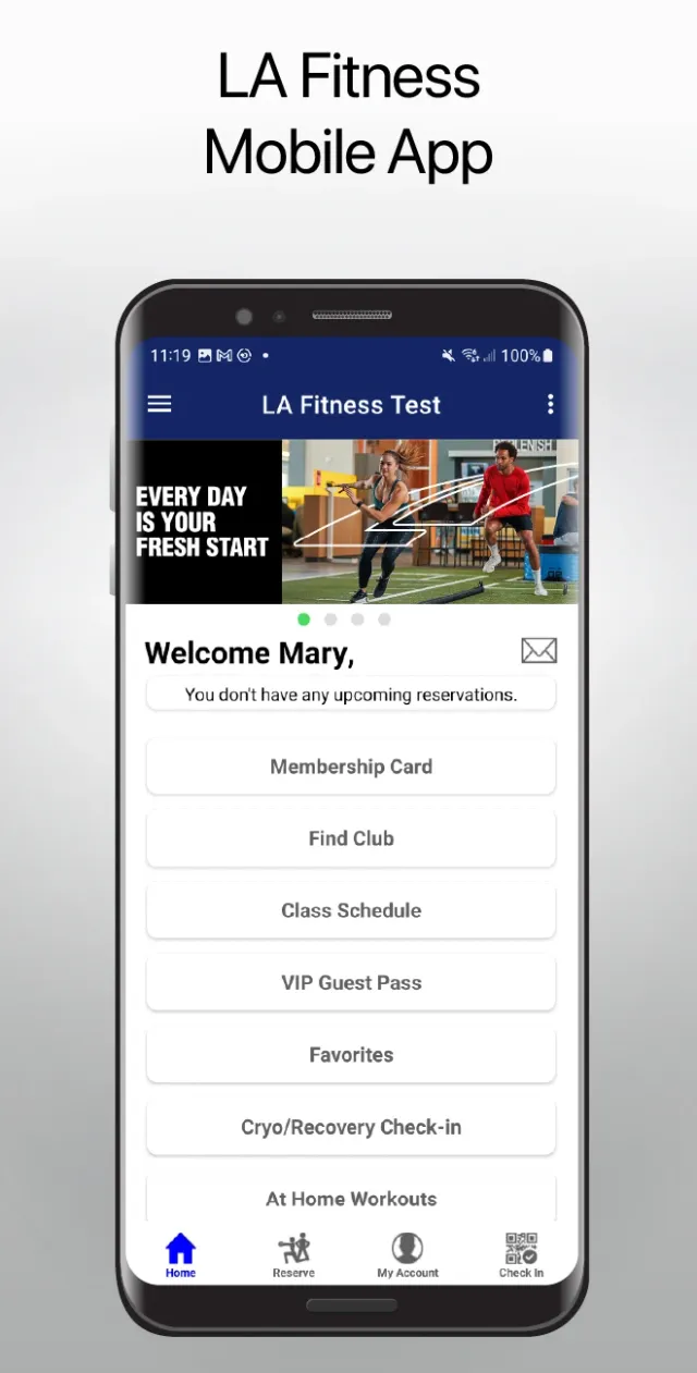 LA Fitness Mobile - Screen 1