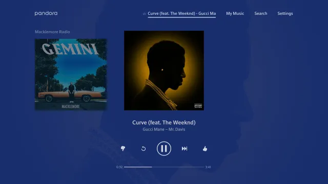 Pandora Music for TV - Screen 1
