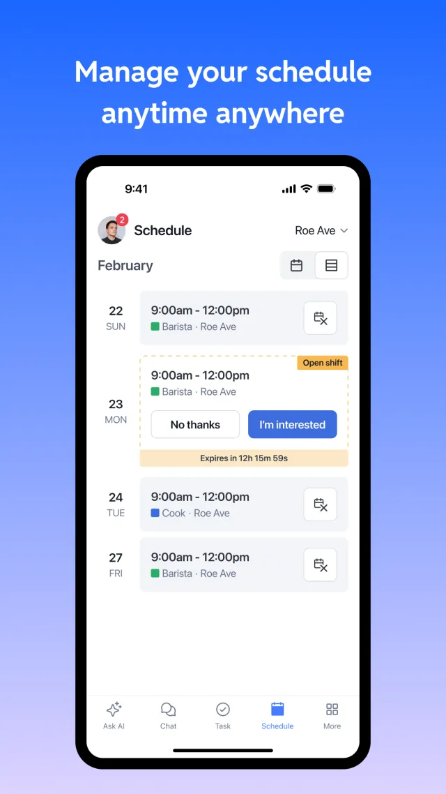 Workstream US - Screen 1