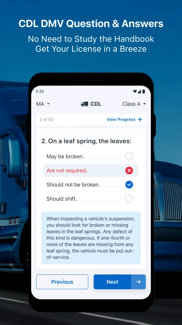 CDL Practice Written Test - Screen 4