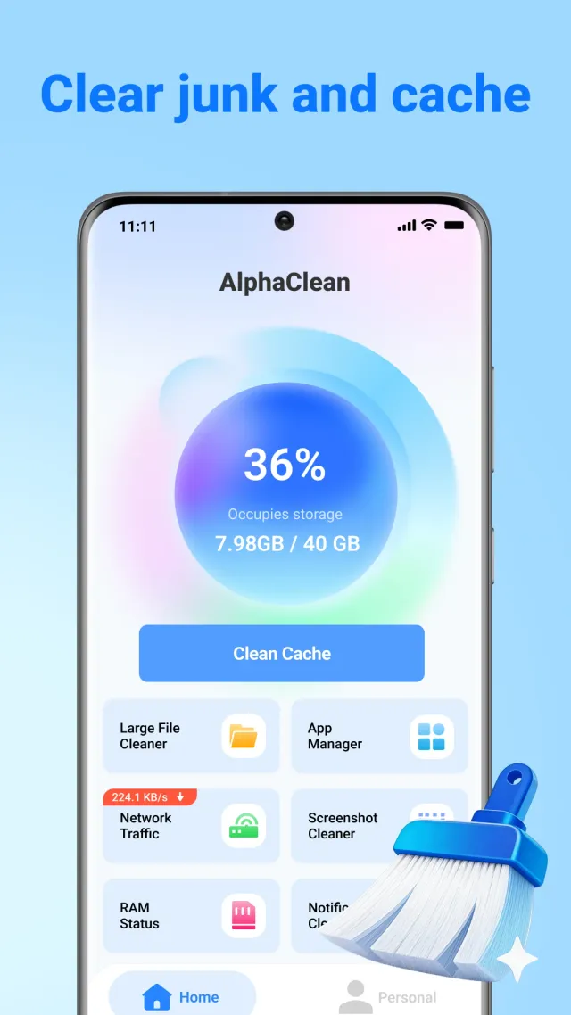 AlphaClean: Junk Cleaner - Screen 1