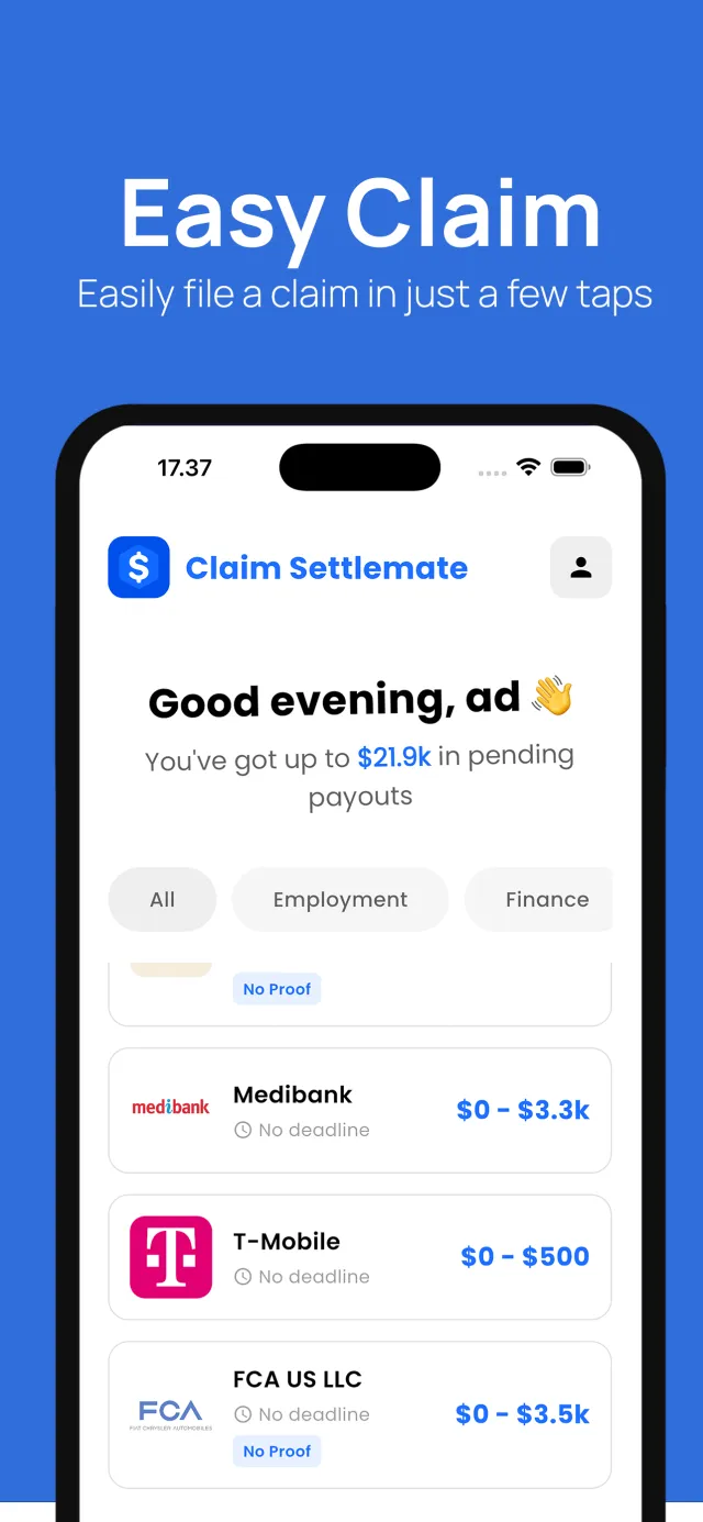 Settle: Class Actions - Screen 3