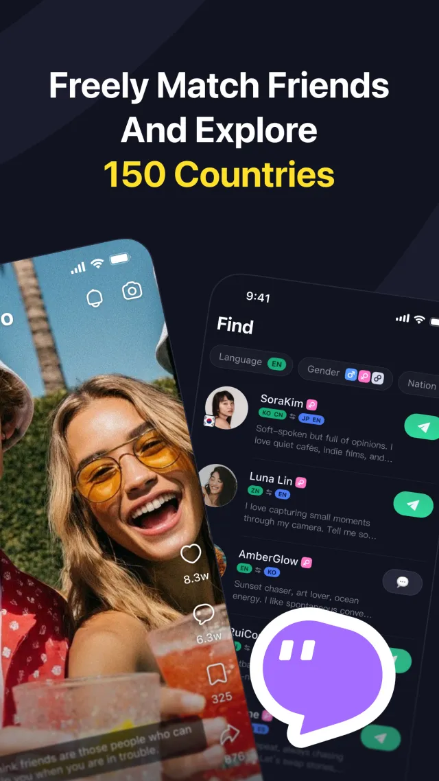Talkin: Global Friends & Chat - Screen 2