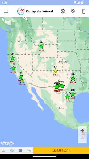 Earthquake Network - Screen 2