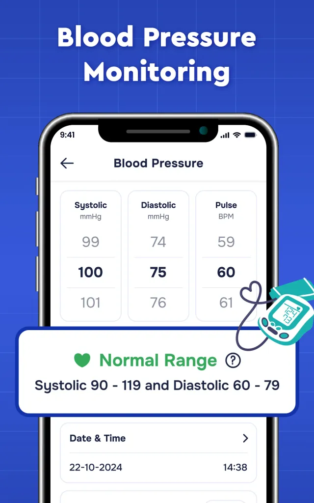 Blood Sugar Care: BP Monitor - Screen 2