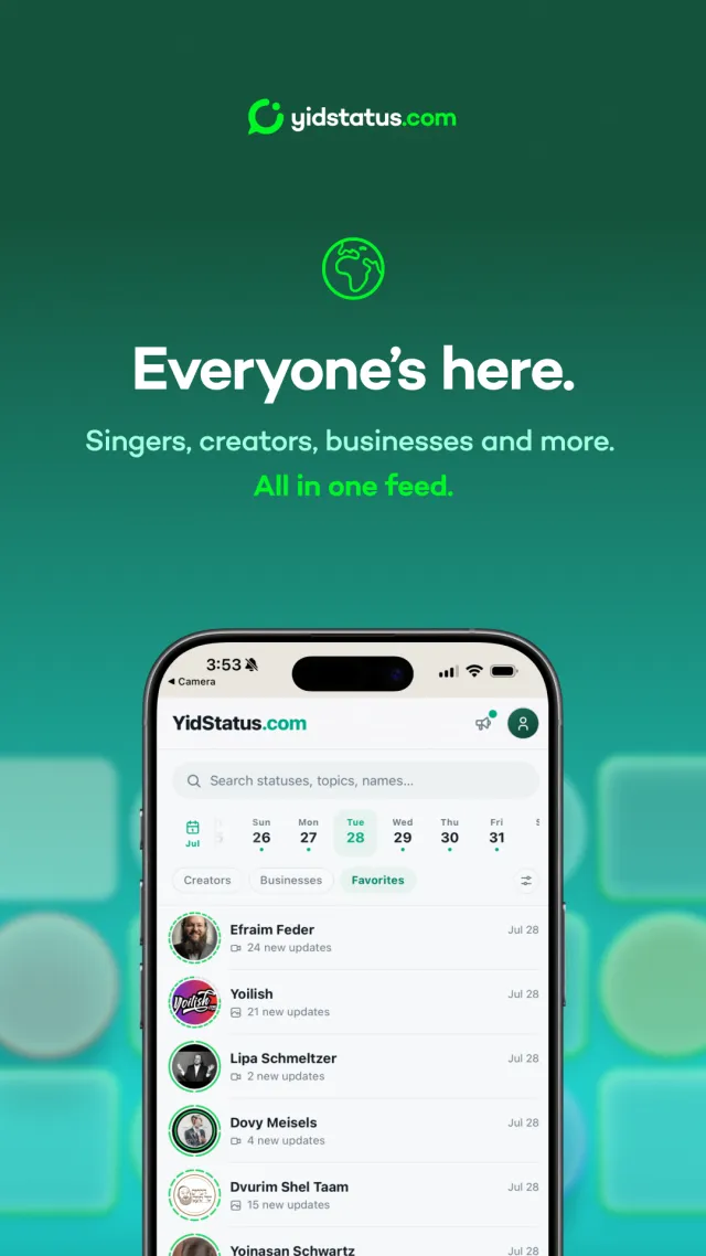 YidStatus - Screen 2
