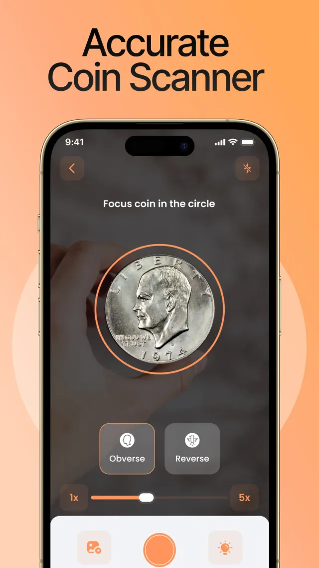 CoinIn - Coin Scan Identifier - Screen 1