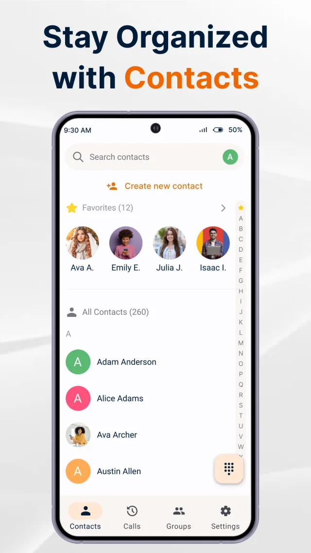 Contacts 2026 - Screen 1
