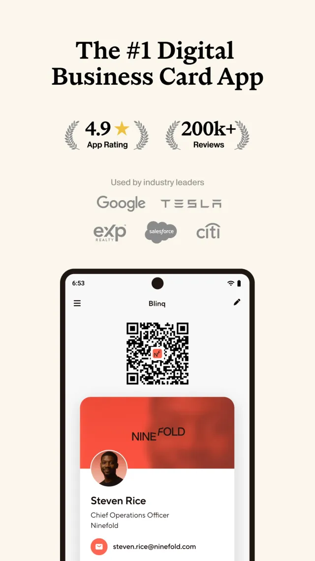Blinq: Digital Business Card - Screen 1