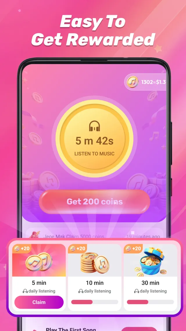 Lucky Music - Earn Cash - Screen 3