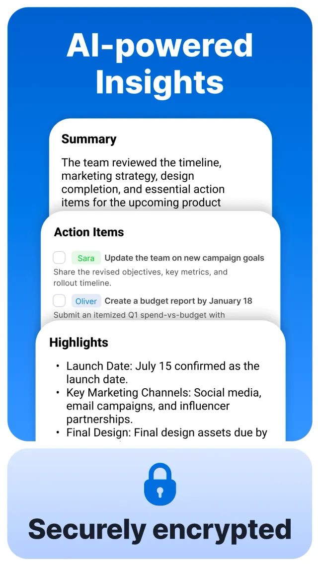 Summary - AI Note Taker - Screen 3