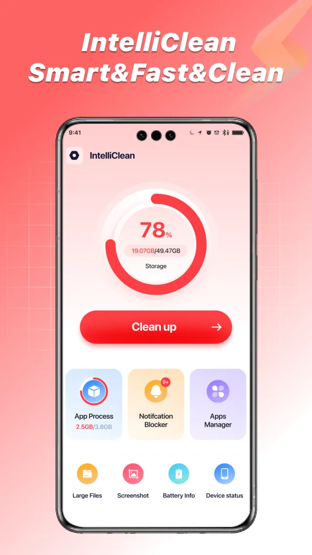 IntelliClean Launcher - Screen 1