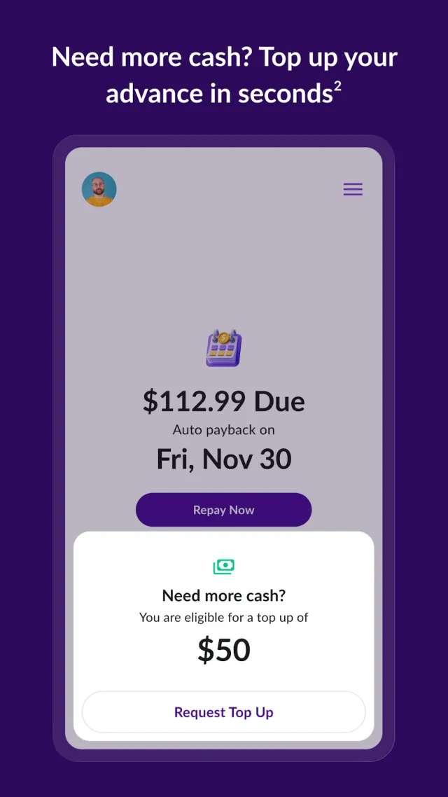 Money App - Cash Advance - Screen 4