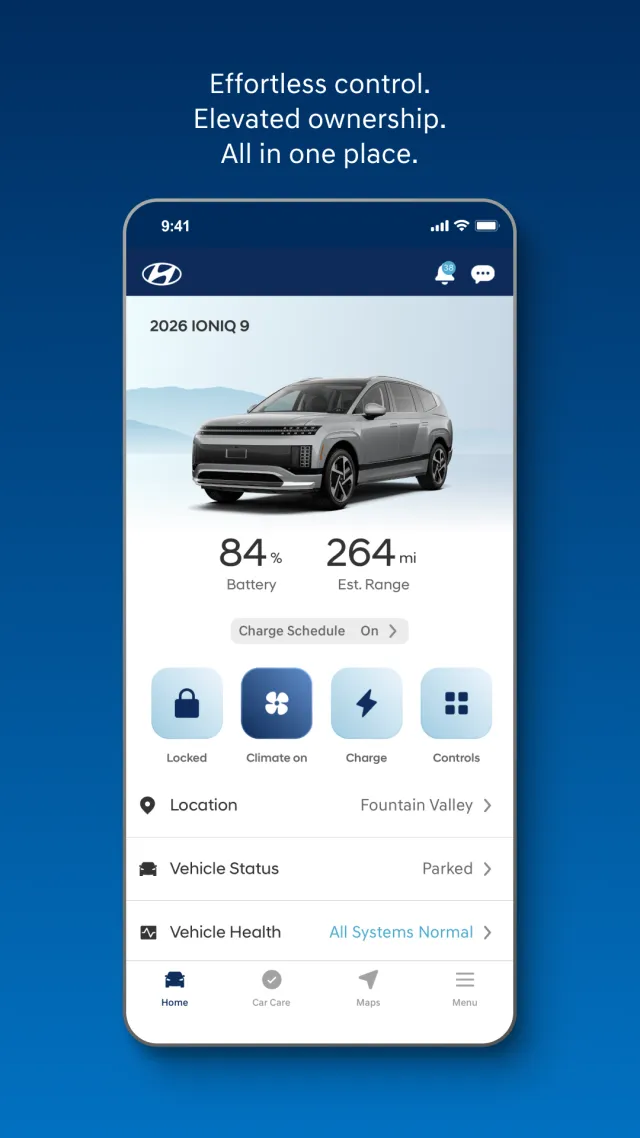 MyHyundai with Bluelink - Screen 1