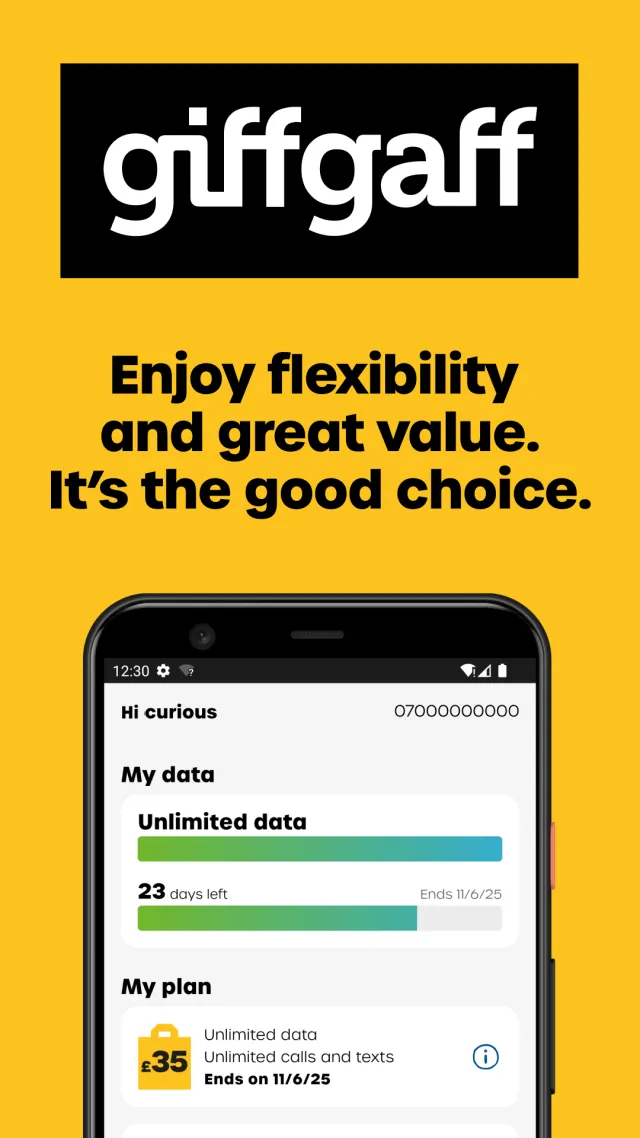 giffgaff - Screen 1