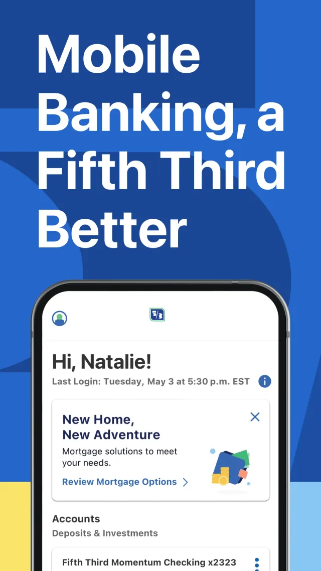 Fifth Third: 53 Mobile Banking - Screen 1