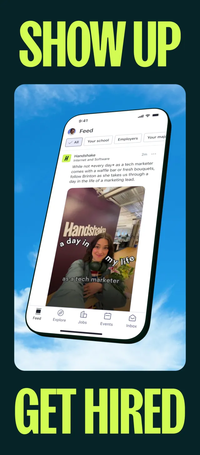 Handshake Jobs & New Careers - Screen 1