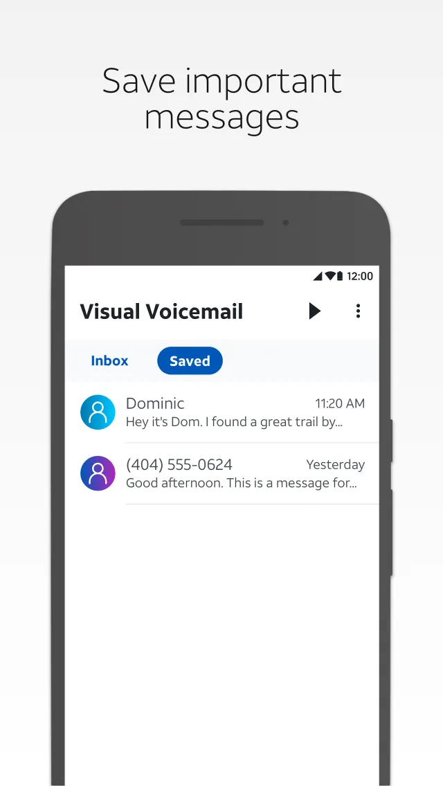 AT&T Visual Voicemail - Screen 4