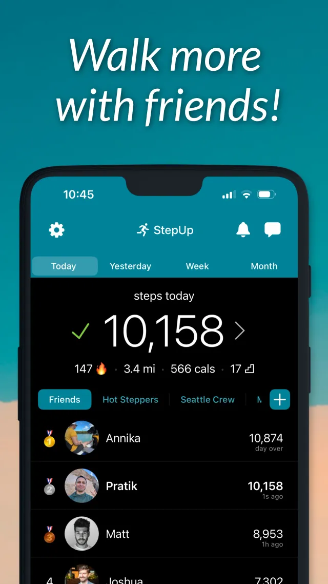StepUp Pedometer Step Counter - Screen 1