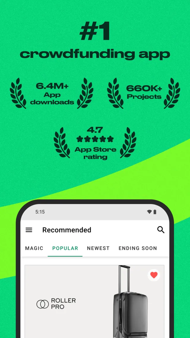 Kickstarter - Screen 1