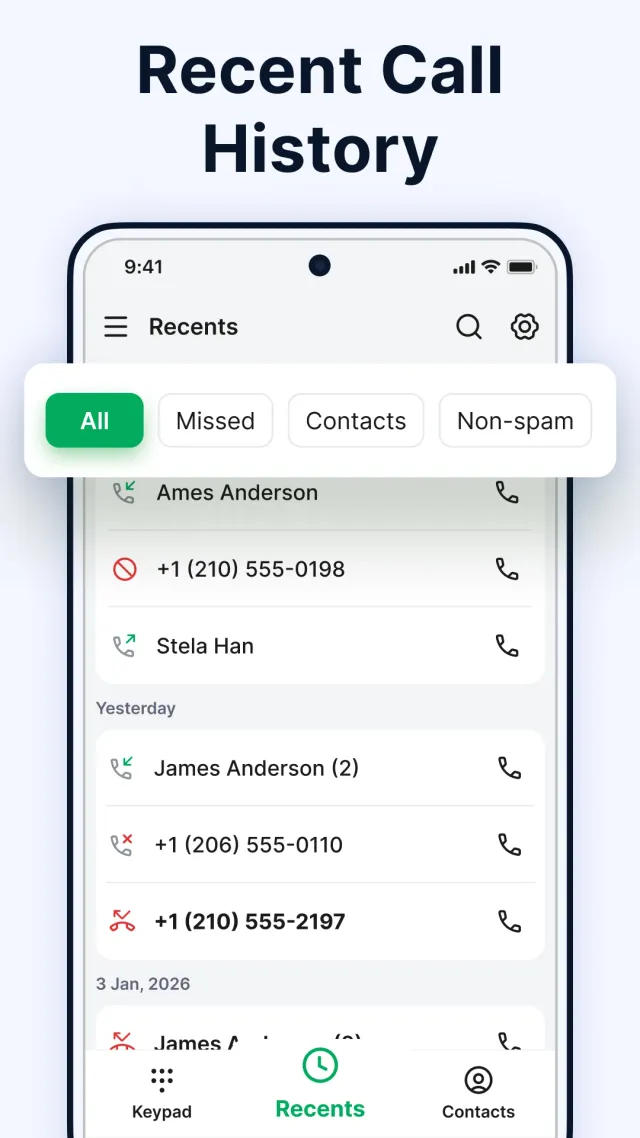 Contacts - Calls, Phone Dialer - Screen 2