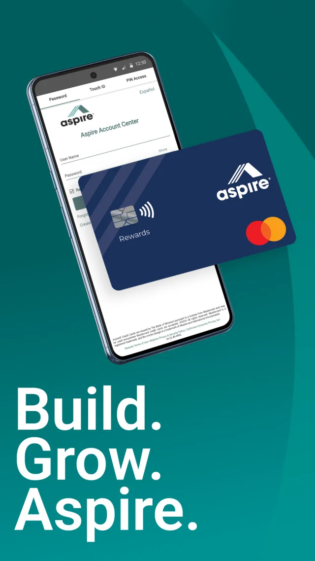 Aspire Account Center - Screen 1
