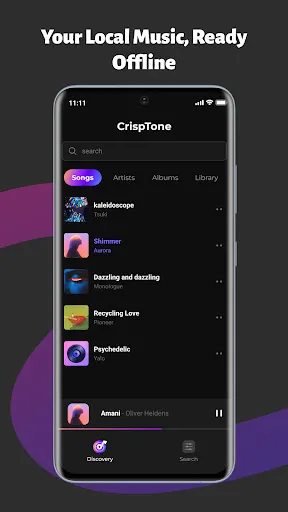 CrispTone: Offline Music - Screen 1