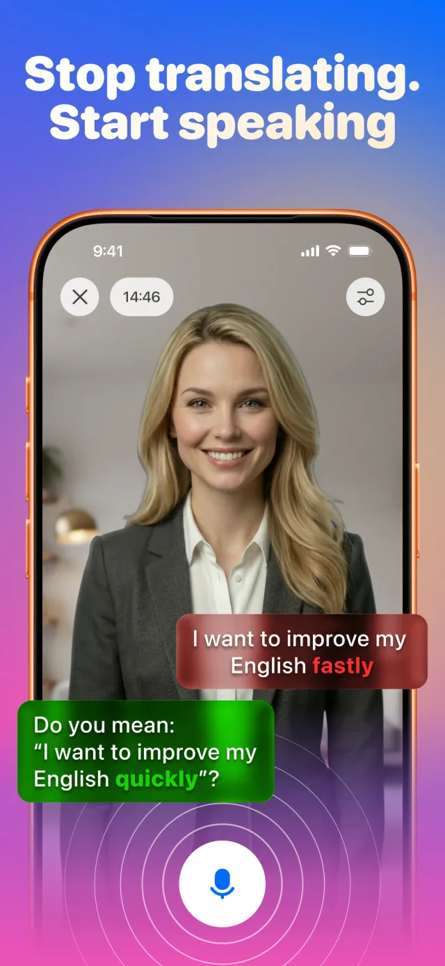 BetterSpeak: AI Language Tutor - Screen 2