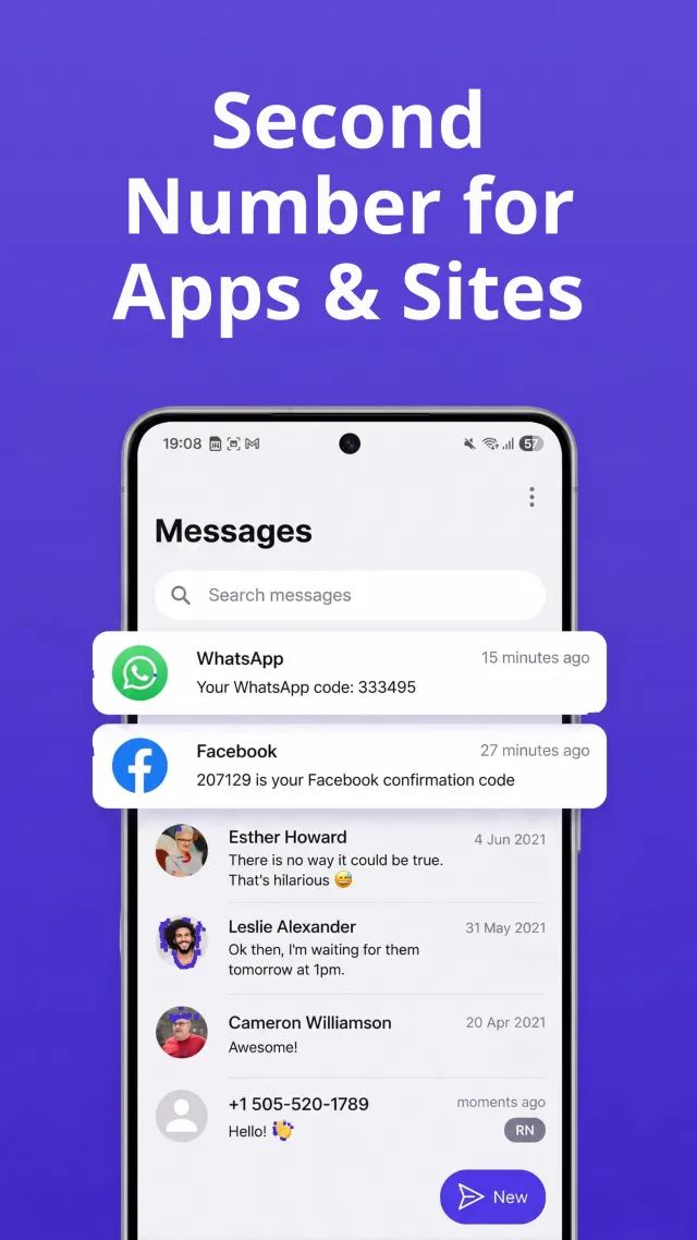 2nd Phone Number Calling, Text - Screen 3