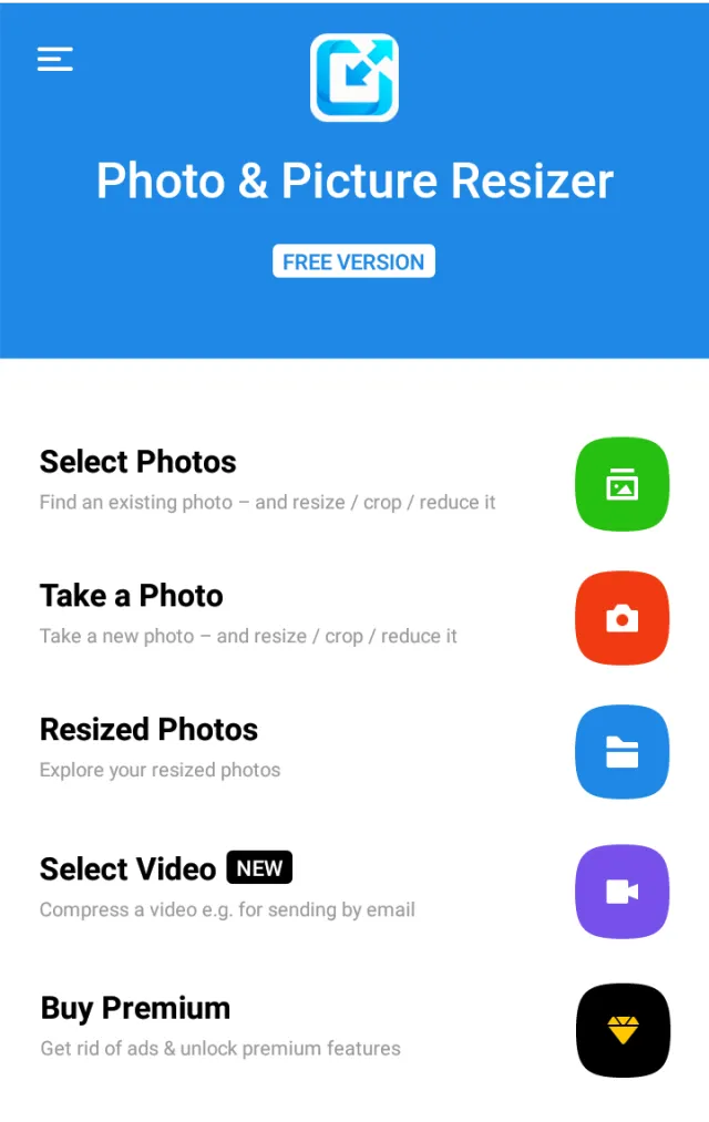 Photo & Picture Resizer - Screen 1