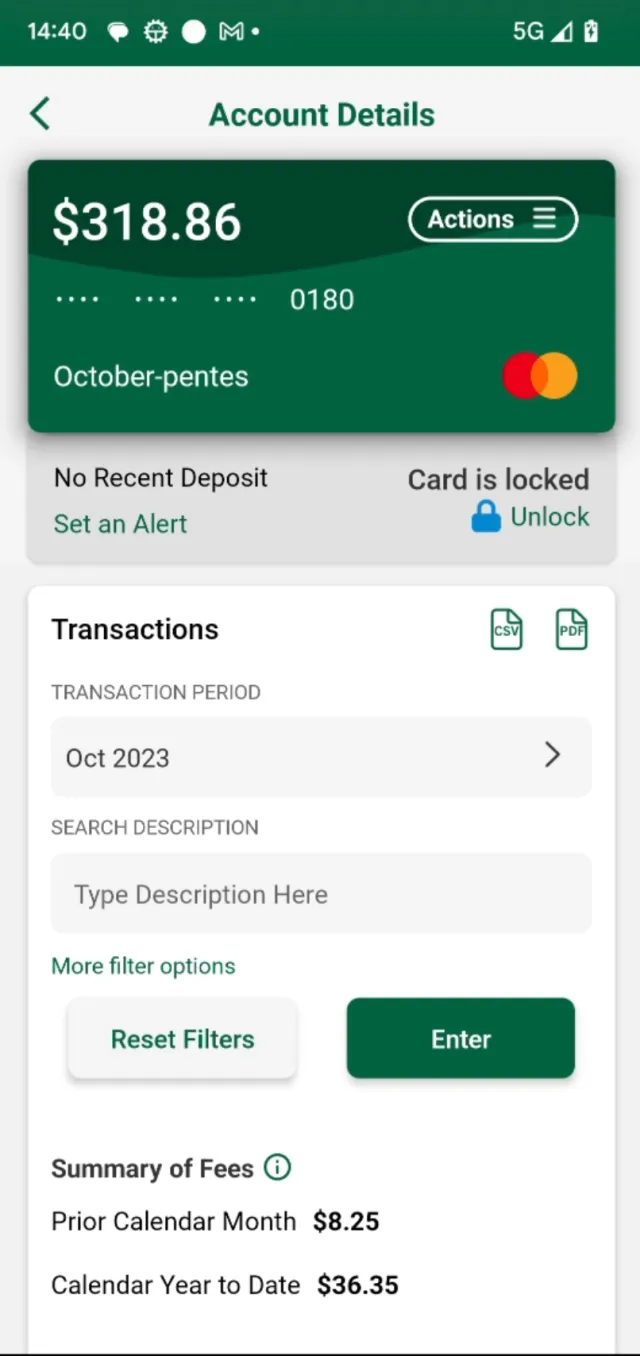 Direct Express® Mobile - Screen 2