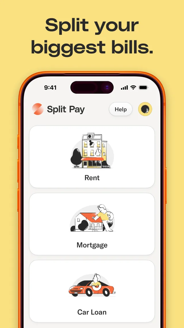 Split Pay: Split Bills in Two - Screen 1