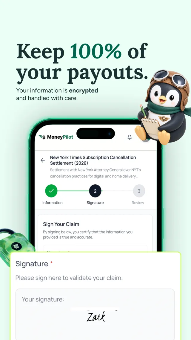 MoneyPilot : Class Action - Screen 5