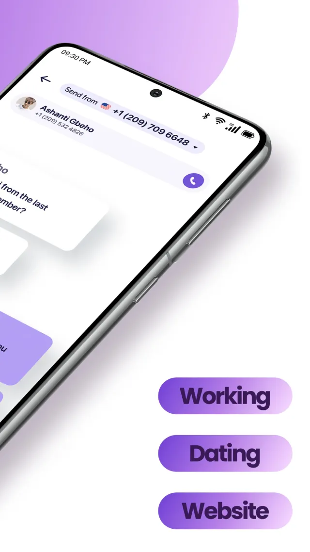 TextNum: Call + Text for Now！ - Screen 2