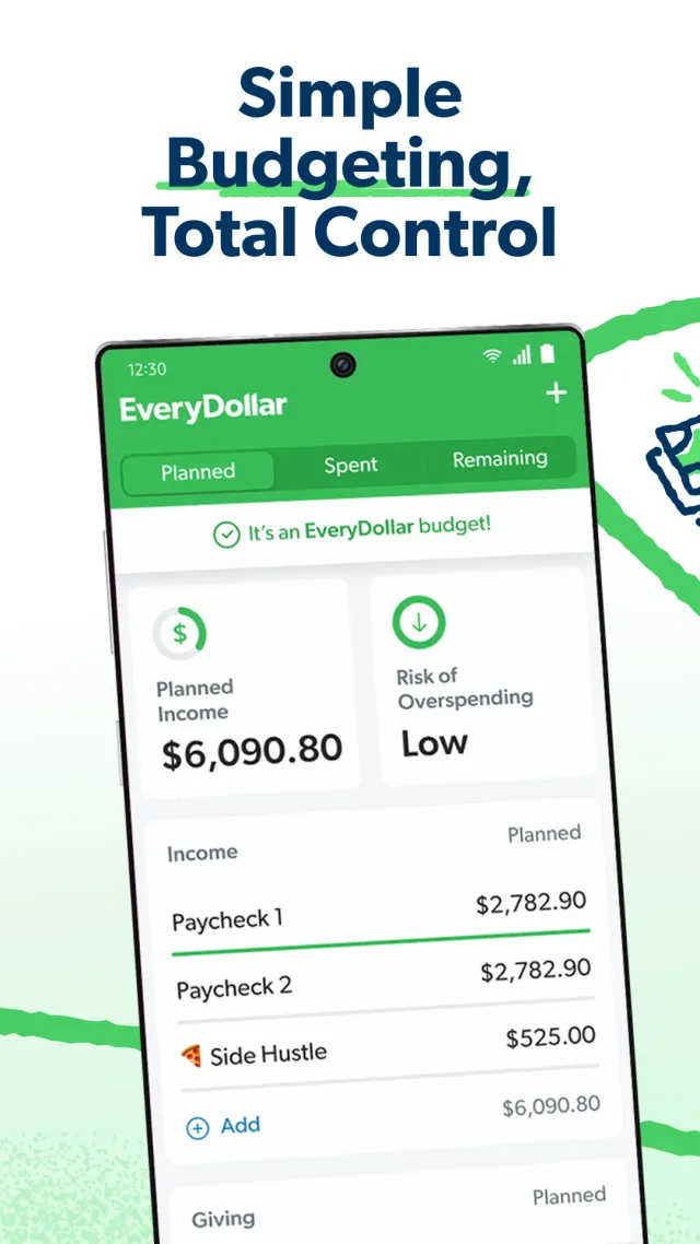 EveryDollar: Budget Management - Screen 1