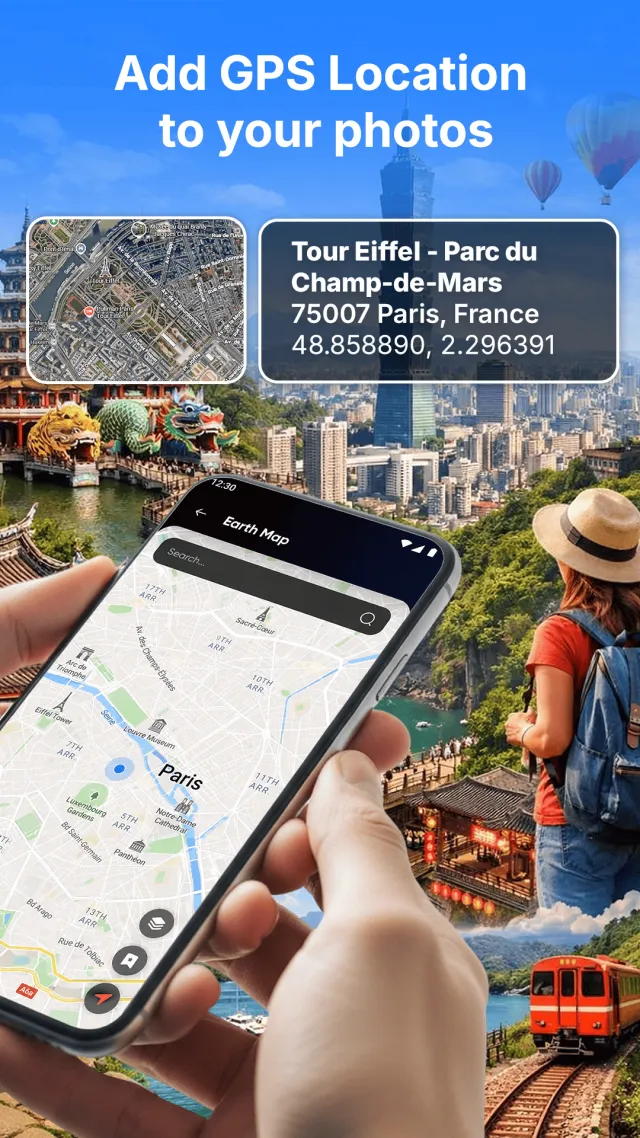 GPS Camera: Map & Timestamp - Screen 1