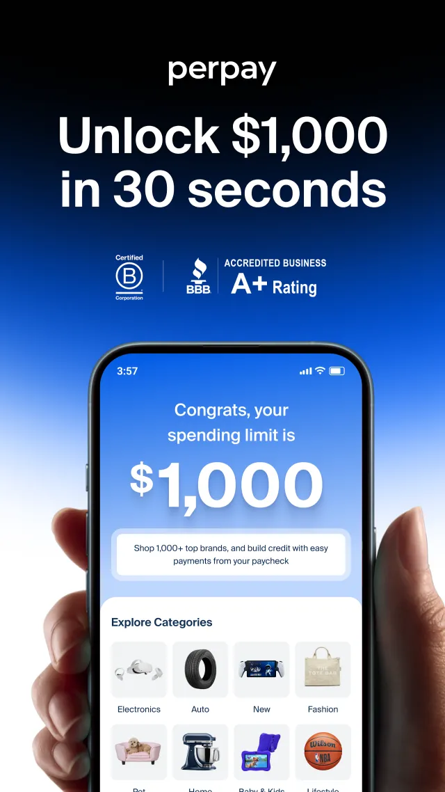 Perpay - Shop and Build Credit - Screen 1