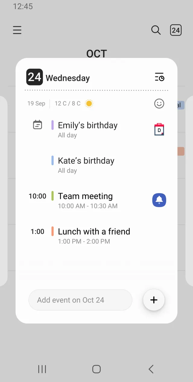 Samsung Calendar - Screen 4